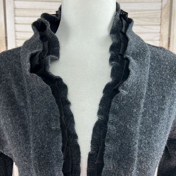 Sarah Spencer Wool Angora Open Front Cardigan Sweater Medium - Picture 3 of 11